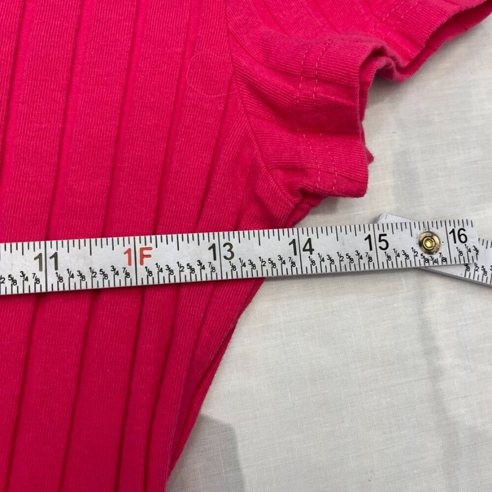 3/$20 Bundle πSHEIN Ribbed Drawstring Ruched Midi Dress Hot Pink XL - Picture 5 of 10